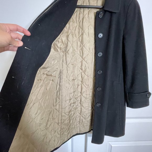 J. Crew Wool Blend Long Coat Thinsulate Black Size SP - Picture 4 of 5